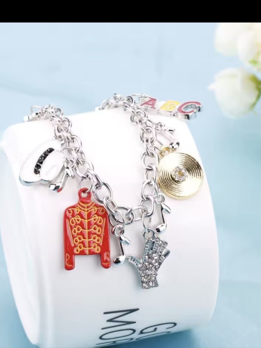 Singer Michael Jackson Charm Bracelet